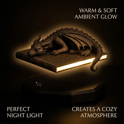 🐉 Floating Dragon Book Lamp – Turn Your Shelf Into A Fantasy Scene