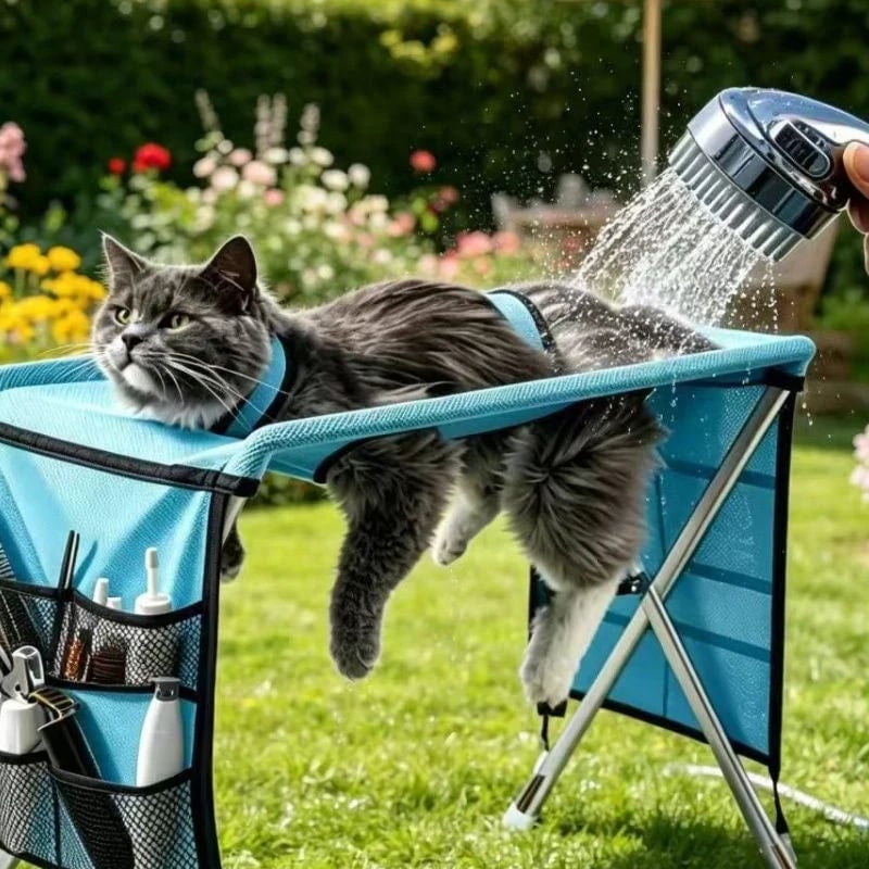 🐾2-in-1 Foldable Pet Grooming Bed
