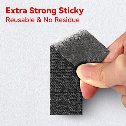 Heavy-Duty Double-Sided Hook & Loop Tape – Cut-to-Fit Tool-Free Mounting Strip
