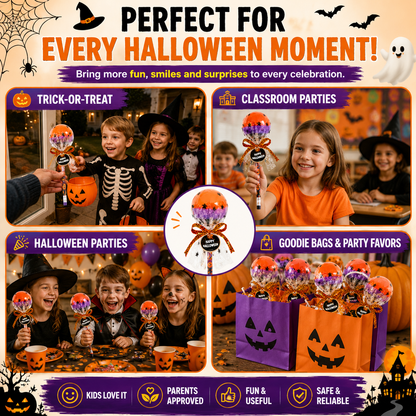 🎃24pcs Halloween Surprise Pencil Gift – Candy-Style Trick-or-Treat Favor for Kids