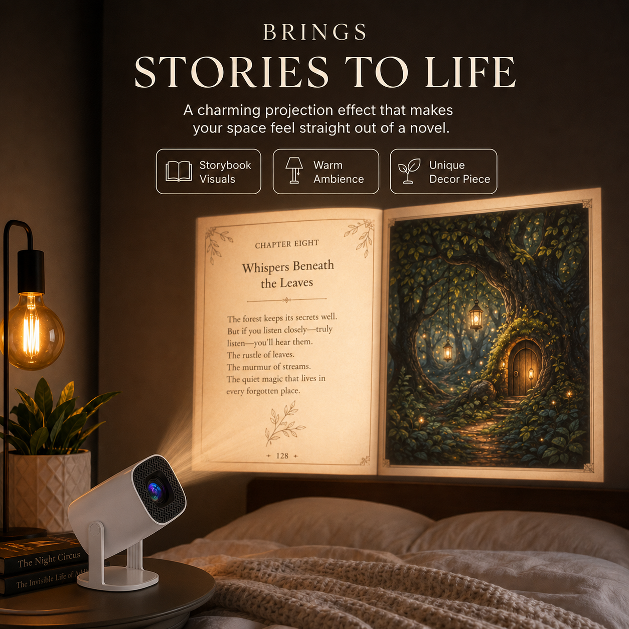 Storybook Mini Projector book lover cozy room display
