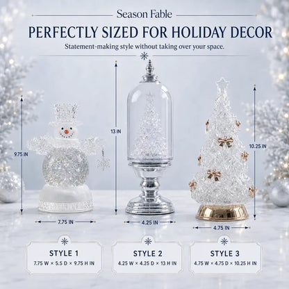 ⛄Illuminated Musical Christmas Snow Globe Lantern