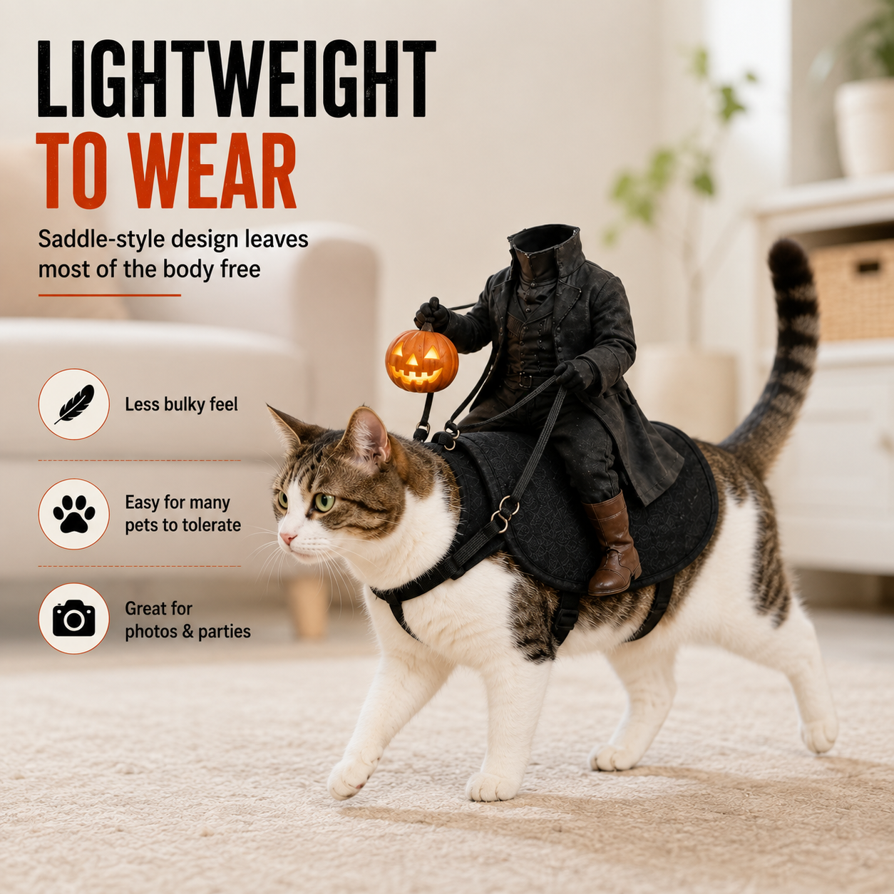 😺The Headless Horseman Rider™ Pet Costume🎃