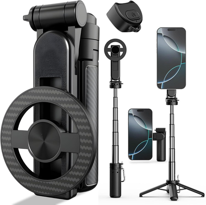 4-in-1 Magnetic Selfie Stick Tripod with Bluetooth Remote