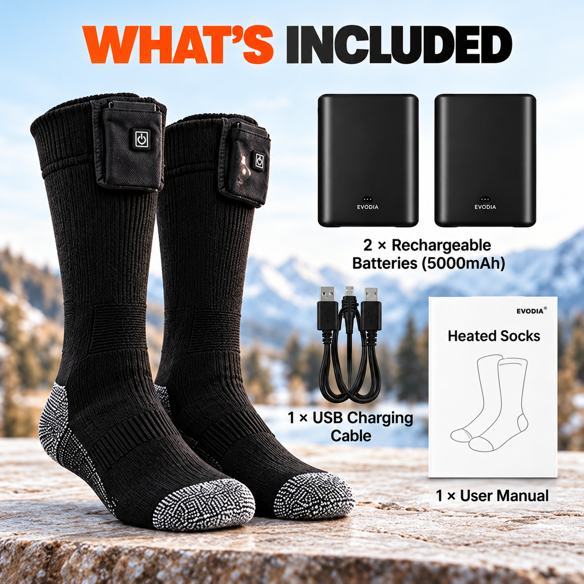 Heated Socks for Men Women