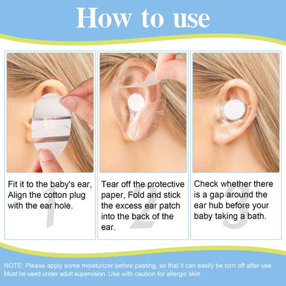Waterproof Ear Cover Patches – Make Bath & Swim Time Easier