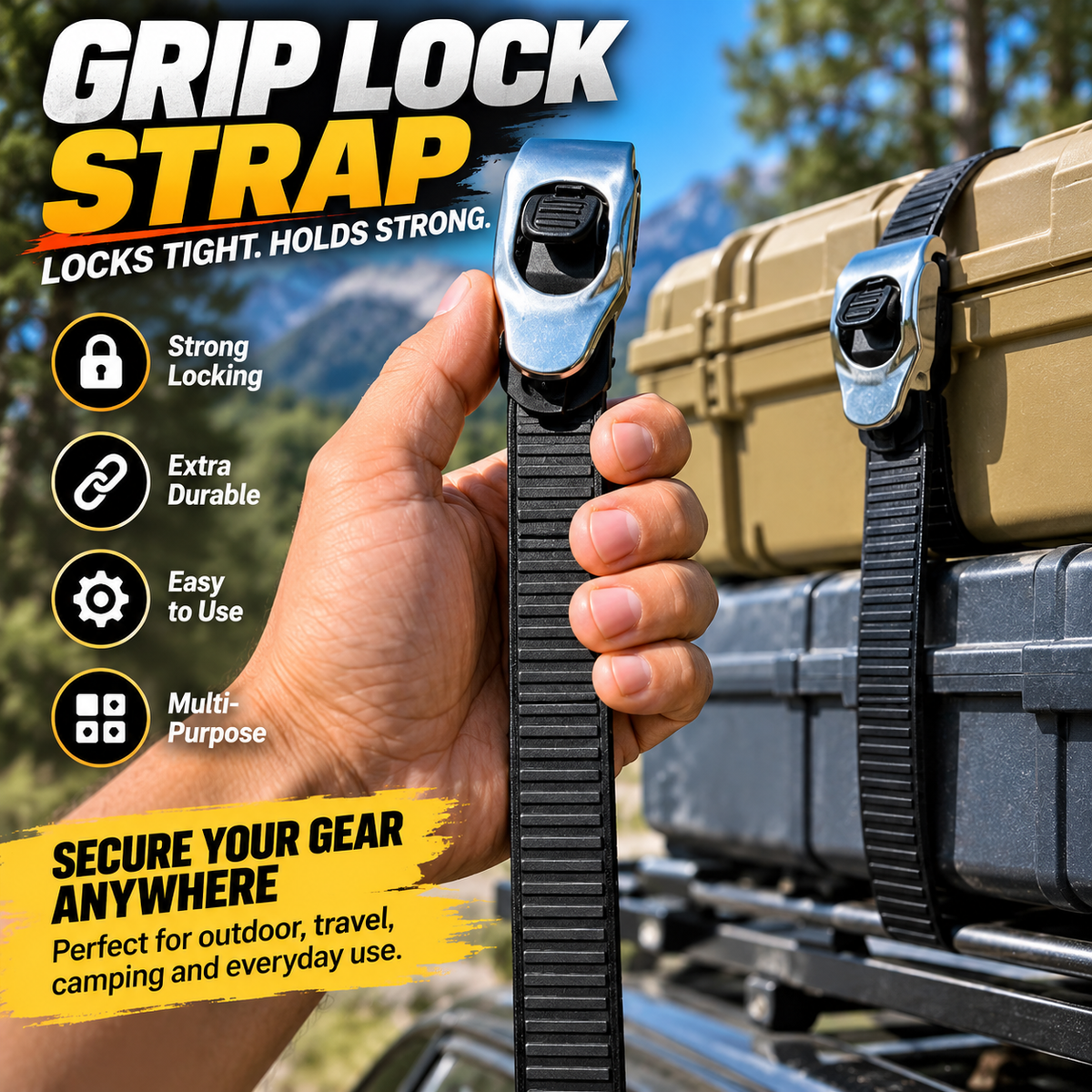 🔒Ultimate Heavy-Duty Grip Lock Strap