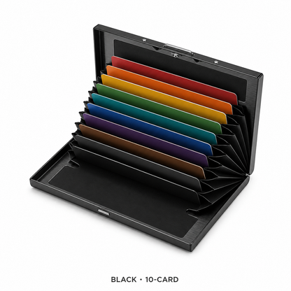 🔒RFID-Blocking Stainless Steel Card Wallet – Organized, Secure & Pocket-Ready