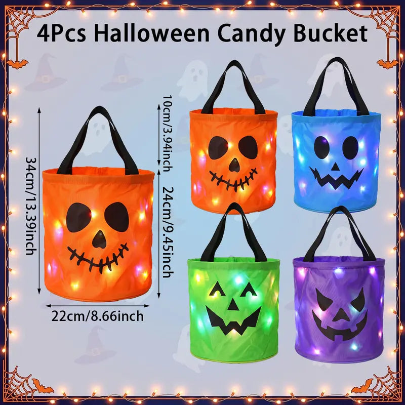 🎃 LED Light-Up Halloween Candy Bags – Make Every Candy Hunt Glow!