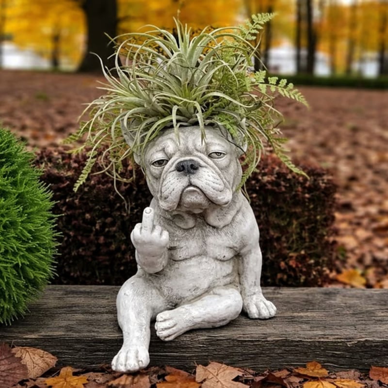 Funny French Bulldog Planter – Cute Dog Plant Pot & Home Decor