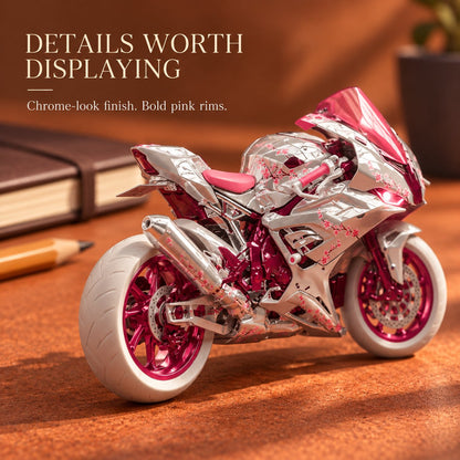 🌸 Sakura chrome Superbike -Cherry Blossom & Chrome 3DMotorcycle Concept Art