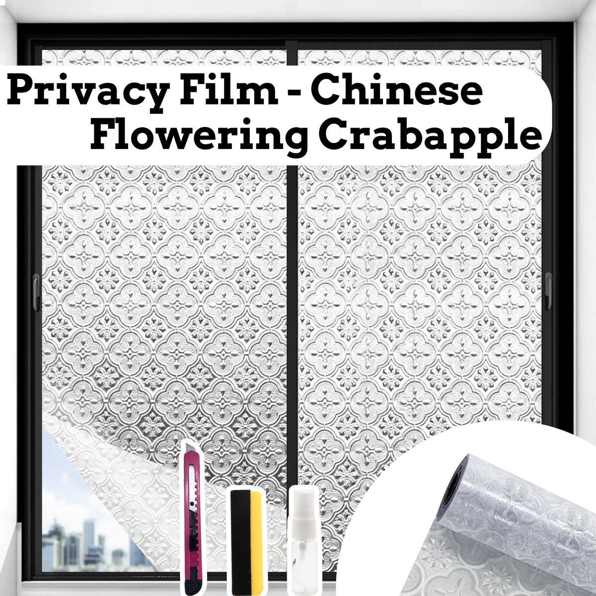 🪟 Static Cling Window Privacy Film | Daytime Privacy & Sun Control