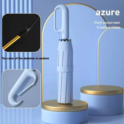 Automatic Folding Umbrella, 1 Count/60pcs Portable Rain Umbrella with Loop Buckle