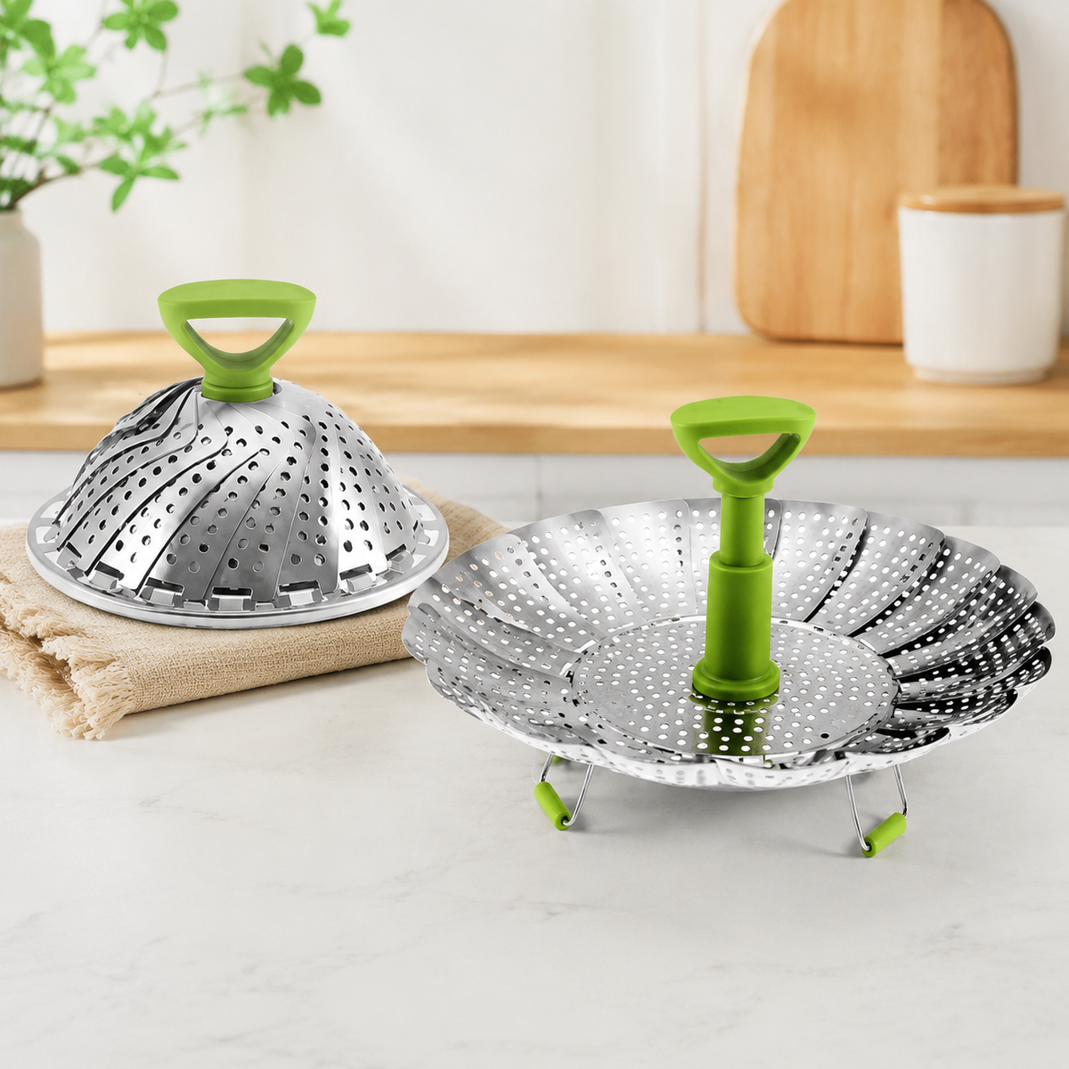 🥦 Expandable Steamer Basket – Turn Your Everyday Pot Into a Steamer
