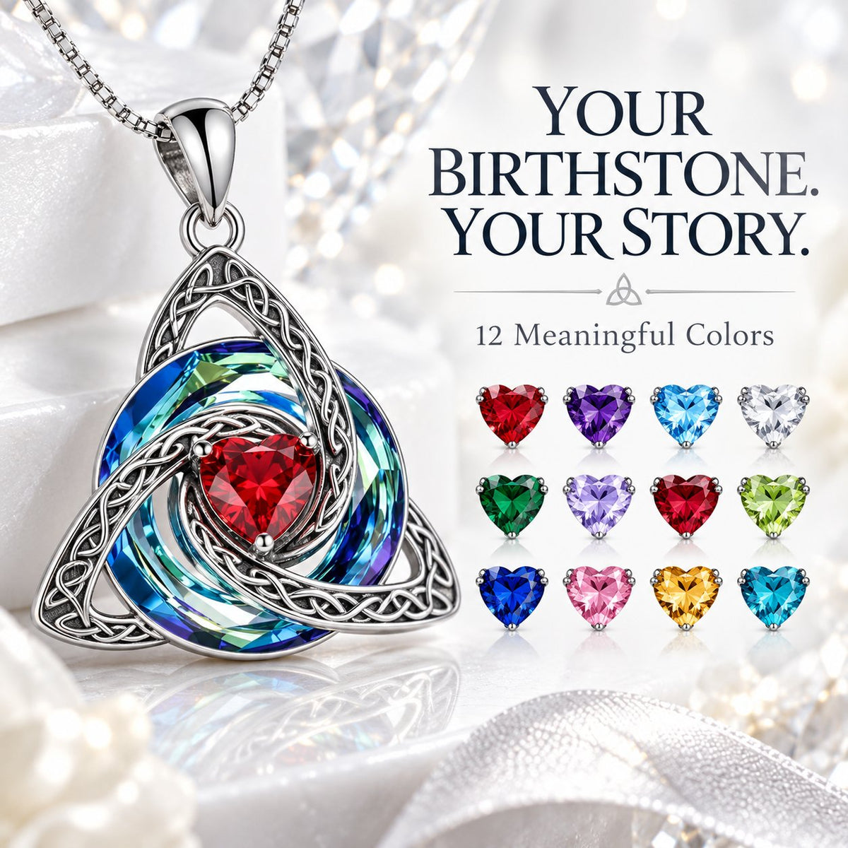Celtic Birthstone Shield: Wear Your Protection & Story ✨