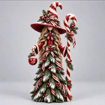Christmas decorative figure in the shape of a Christmas tree – Santa Claus, snowman & Christmas witch with festive details