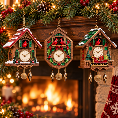 🎄 Limited-Time Christmas Sale | 2026 Red Cardinal Cuckoo Clock Ornaments – Set of 6 Vintage-Inspired Designs for a Nostalgic Holiday Tree & Thoughtful Gifting ❤️