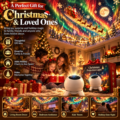 🎄 Magical Christmas Scene Projector – Transform Your Room into a Holiday Wonderland ✨