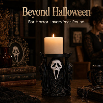 👻 Ghostface Scream Candle Pedestal Holder