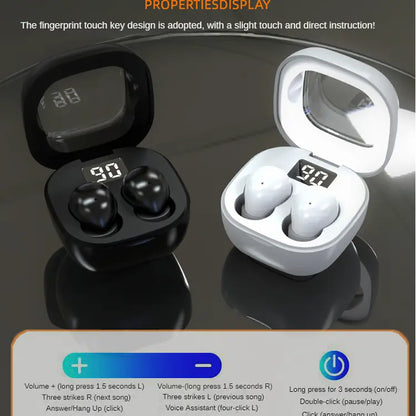 Sleep Earbuds for Side Sleepers,Invisible Smallest Wireless Bluetooth Earphones,Hidden Headset for Small Ears,Earbuds with Mic for Phone