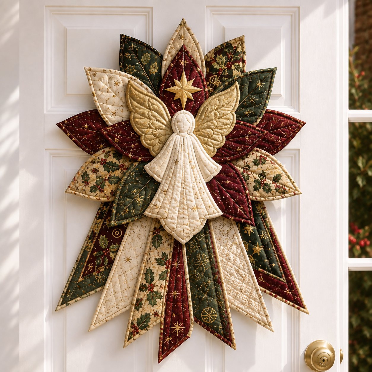 🎄 Festive Quilted Christmas Door Hanging DIY Sewing Kit