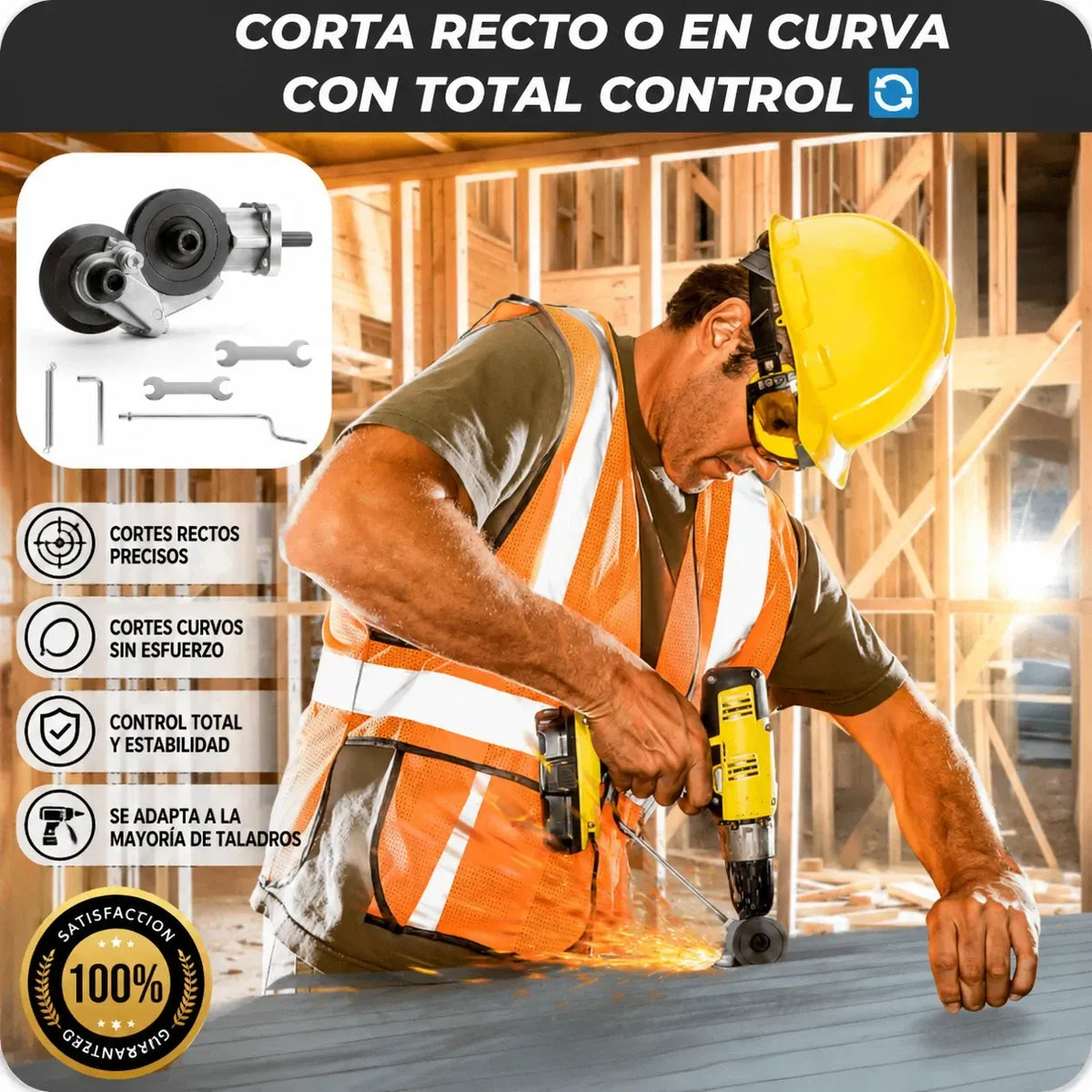 🔩 Metal Sheet Cutter Drill Attachment — Fast, Clean & Effortless