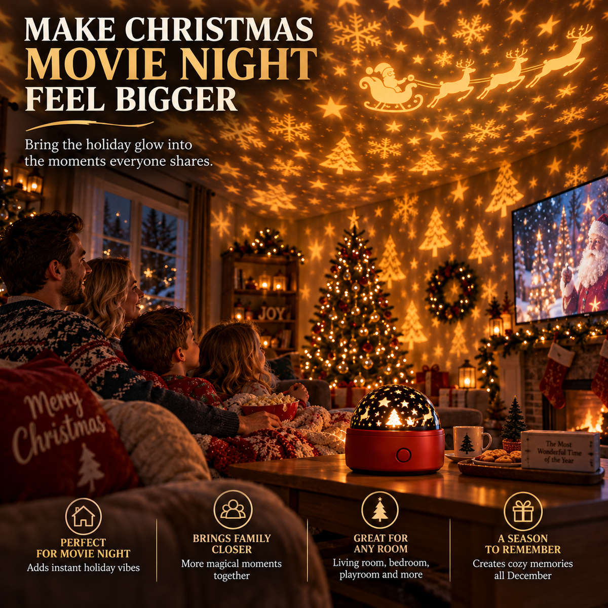 🎄 North Pole Galaxy Light – Christmas Room Projector