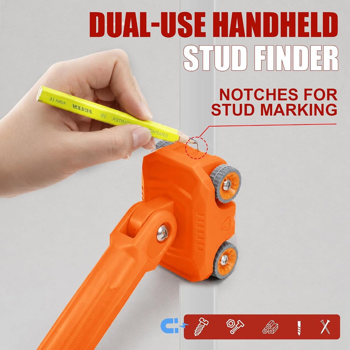 🧲 Magnetic Wire Puller Kit, Dual Purpose Cable Fishing Tool & Stud Finder