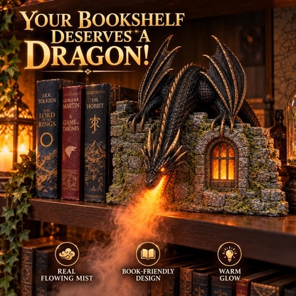 🐉 Dragon Mist Diffuser – Glowing Fire-Breathing Fantasy Bookshelf Decor