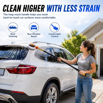 💦Water-Assisted Deep Cleaning Scrub Brush for Rugs, Car Wash, Patios & Outdoor Surfaces