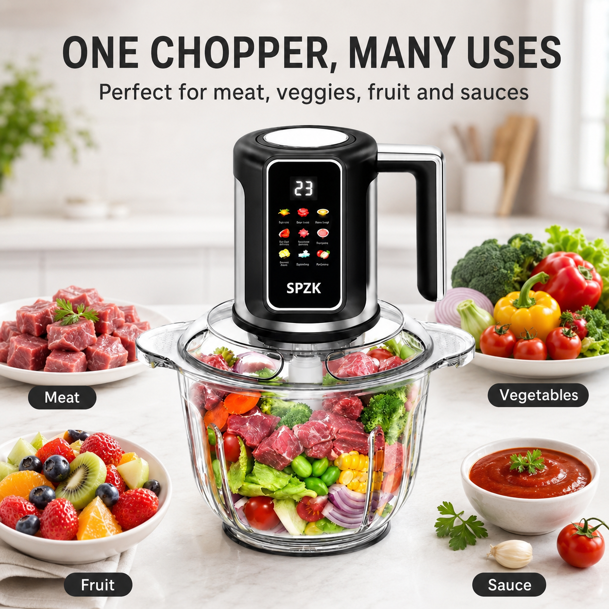 🔪Electric Meat Grinder & Food Chopper-Get Dinner on the Table Faster