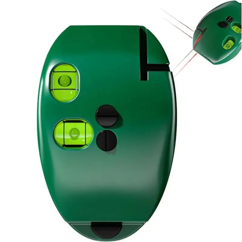 90 degree laser alignment tool showing two perpendicular red reference lines