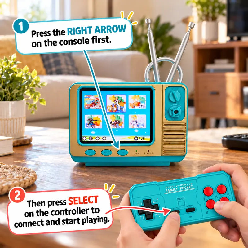 🎮 GV300 Retro Mini TV Game Console – 308 Built-In Games & 2.8-Inch IPS Screen