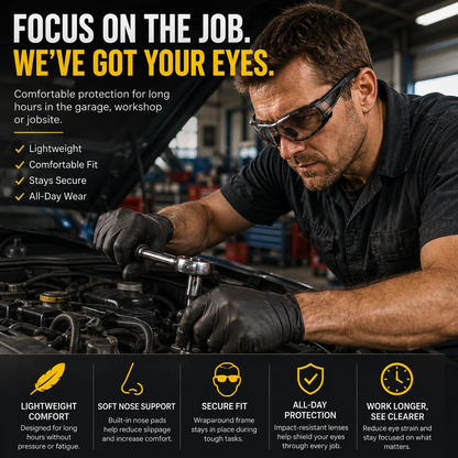 🕶️ Photochromic Safety Glasses – Indoor & Outdoor Impact Protection
