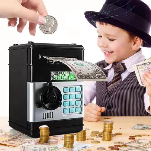 Electronic Password Piggy Bank for Kids with Automatic Bill Intake