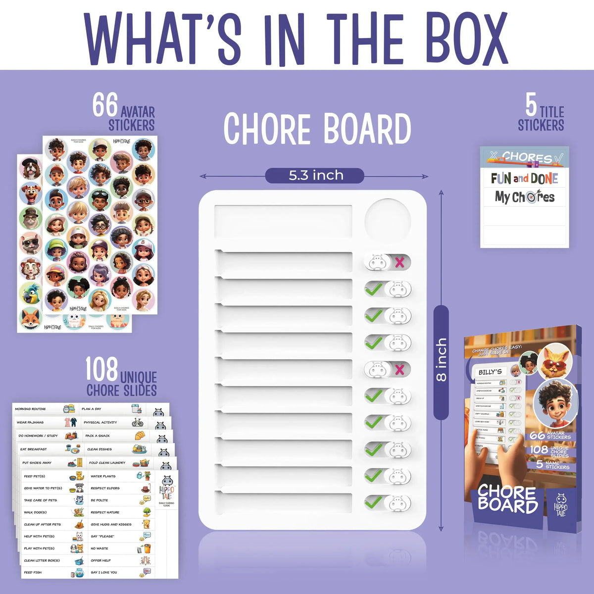 Magnetic Kids Daily Routine Chore Chart, Visual Task Board with Stickers & Icons, Autism & ADHD Kids Routine Tool