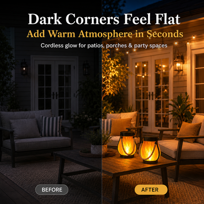 🎃2-Pack – Solar Flickering Flame Lanterns