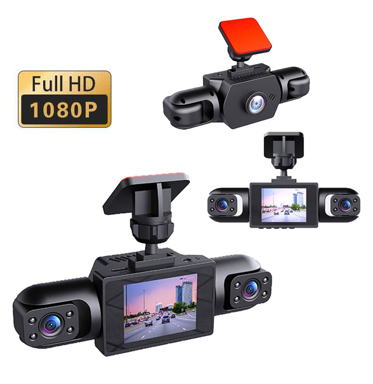 🚗 4-Channel Dash Cam – Multi-View Car Camera with Night Vision & G-Sensor