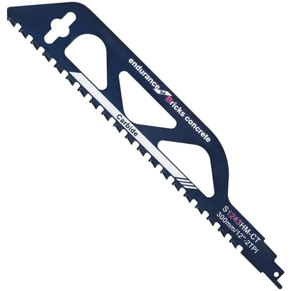 🧱🪚 12" Carbide Masonry Reciprocating Saw Blade – 2 TPI Heavy-Duty Brick & Block Cutting Blade 🔧
