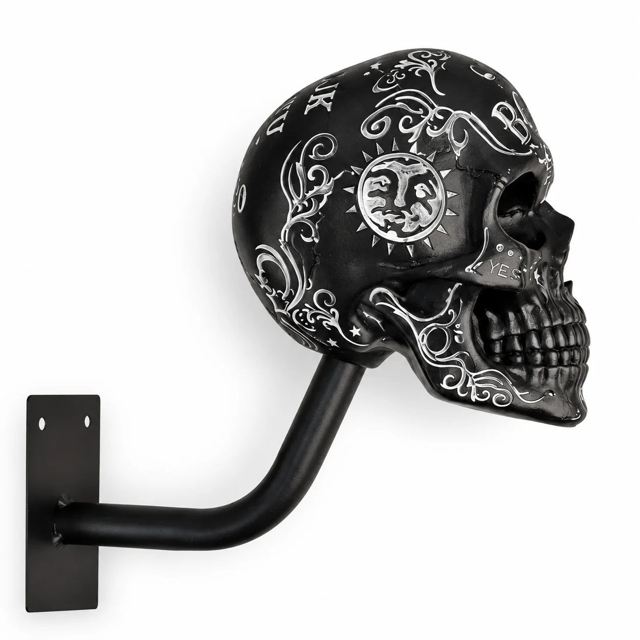 💀 Motorcycle Skull Helmet Holder – Garage Display Wall Mount