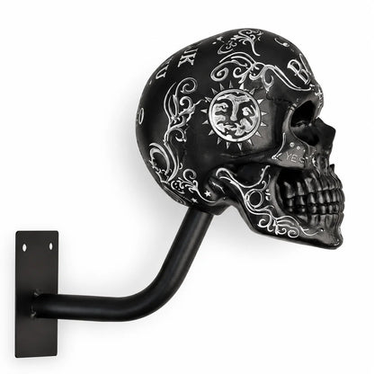 💀 Motorcycle Skull Helmet Holder – Garage Display Wall Mount