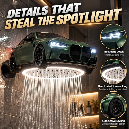 🏎️🚿 AutoRain – Sports Car-Shaped LED Rainfall Shower Head