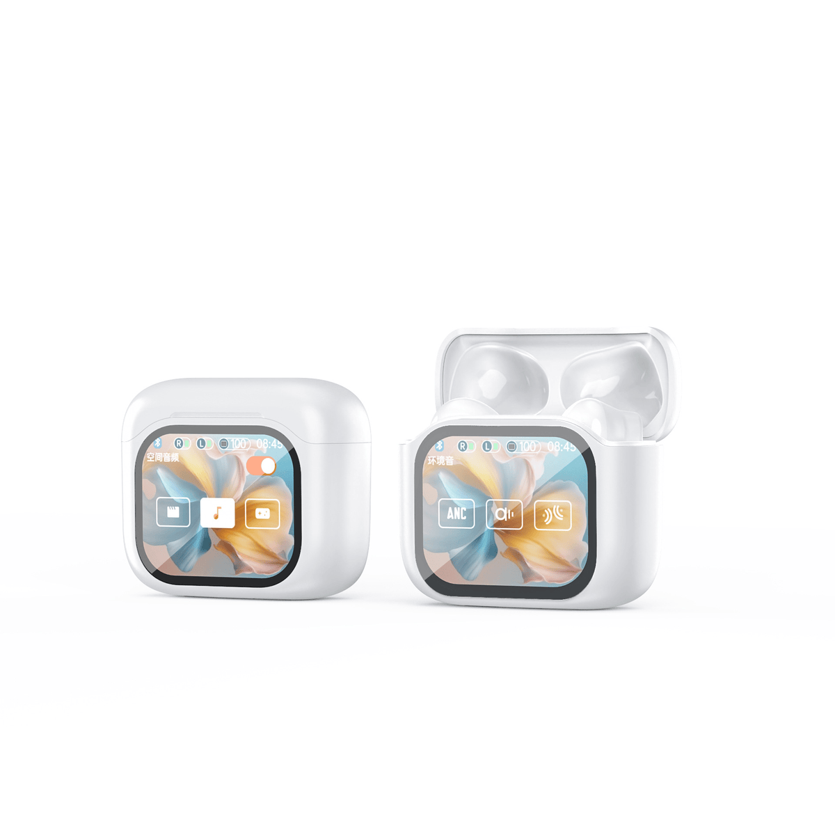 🌍 AI Translation Earbuds – 144 Languages, Smart Touchscreen & Noise-Canceling Audio