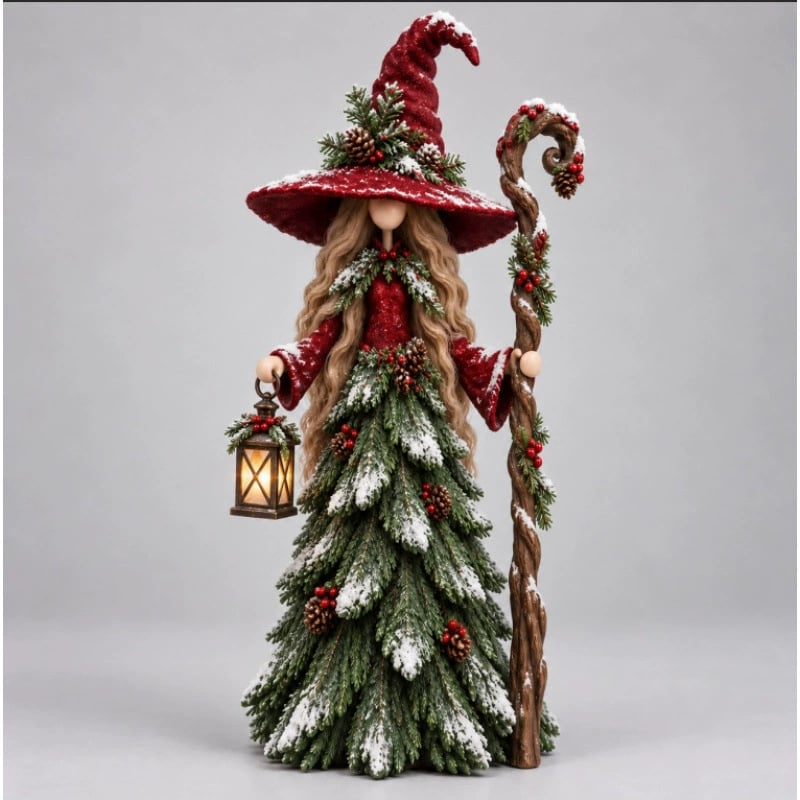 🏮 Weihnachtshexe mit Laterne