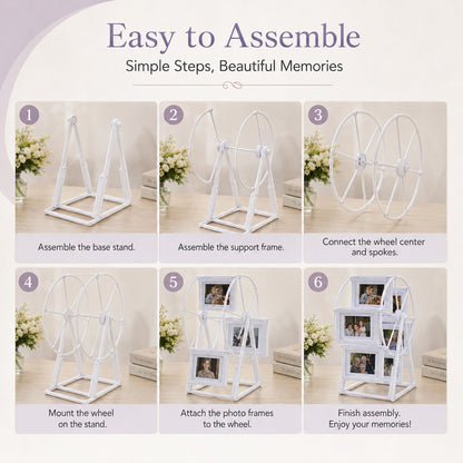 🎖️Rotating Ferris Wheel Photo Frame Vintage Home Family Display