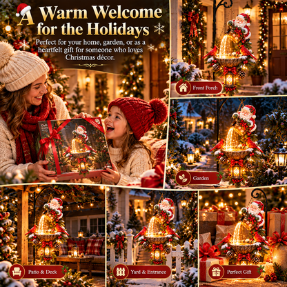🎄 Santa’s Magical Light Pour – Solar Christmas Garden Hanging Light