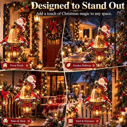🎄 Santa’s Magical Light Pour – Solar Christmas Garden Hanging Light
