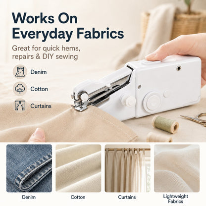 🧵 Portable Handheld Electric Sewing Machine – Quick Fabric Fixes Anywhere