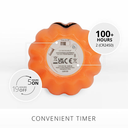 🎃Flameless Jack-O'-Lantern Candles Battery Operated with 6 Hour Timer