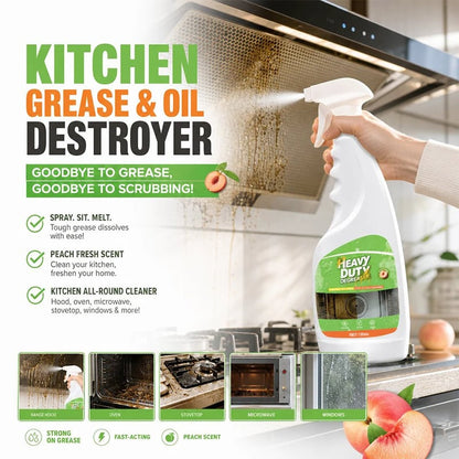 🔥52K+ Sold🧽 Heavy-Duty Kitchen Degreaser Spray + Free Cleaning Towel